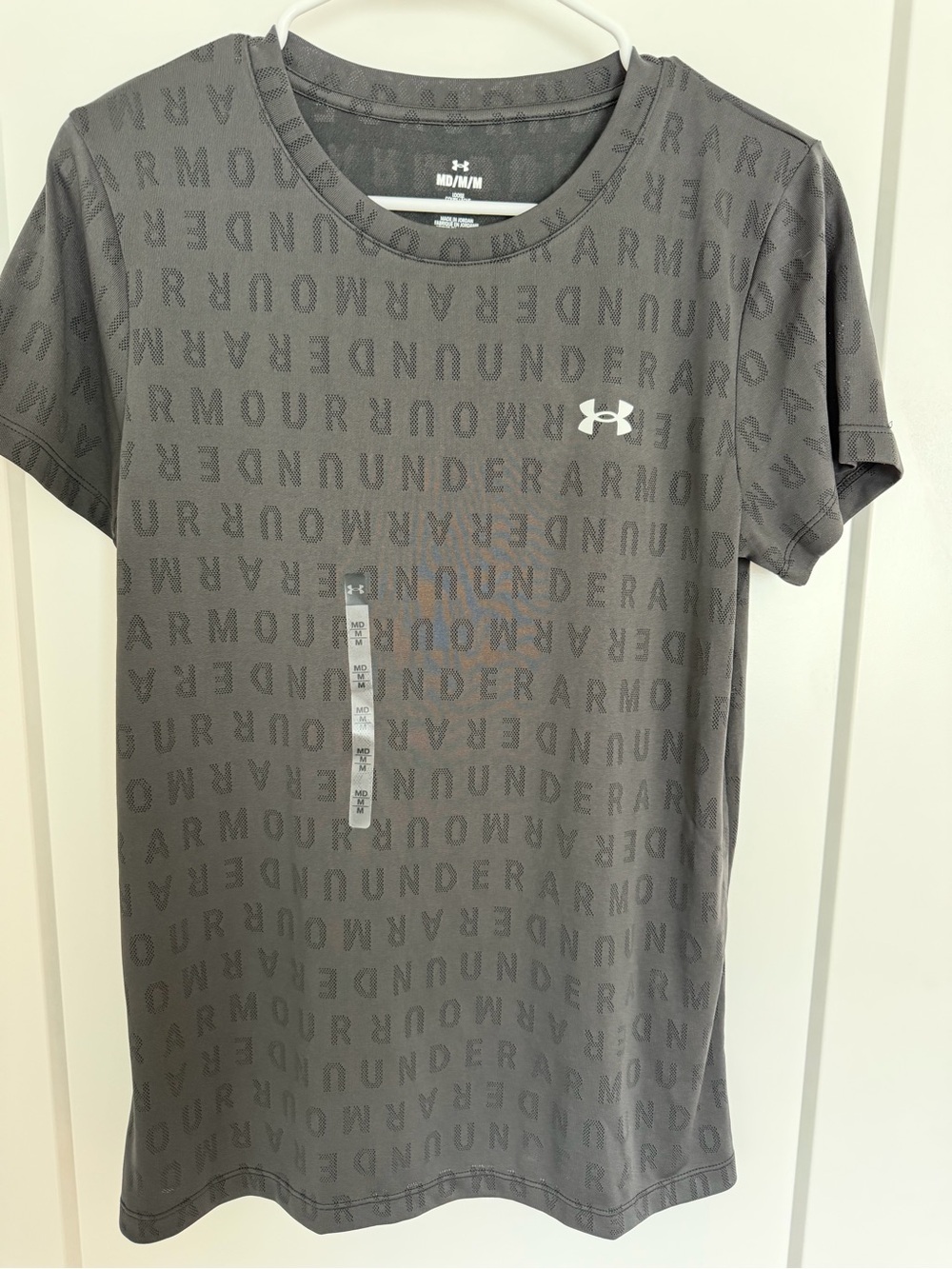 Under Armour Black  Short Sleeve Performance Tee with Branded Print